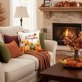 thumbnail image 5 of Moocorvic Fall Decor Pumpkin Throw Pillow Covers, Thanksgiving Harvest Orange Maple Leaf Decorations for Sofa Couch Bed 18 x 18 Inch, 5 of 8