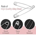 thumbnail image 4 of Mr. Pen- Safety Pins, 5 Inch, 2 Pack, Silver, Safety Pin, Safety Pins for Clothes, 4 of 8