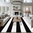 thumbnail image 4 of Area Rug 72×108in, Minimalistic Black White Floor Carpet Living Room Rug, Chic Stripes Non-Slip Welcome Mat Indoor Rugs for Bedroom Dining Room, 4 of 9