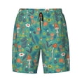 thumbnail image 4 of Lsque Mens Swim Trunks Mushrooms and Flowers Pattern - Bathing Suit Compression Liner - Beach Swim Shorts Swimwear - (S-3XL) - Stretch Quick Dry -Small, 4 of 9