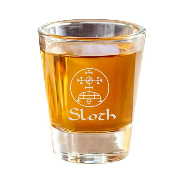 2oz Seven Deadly Sins SLOTH Shot Glass R1