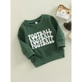 thumbnail image 3 of Wassery Toddler Baby Boys Girls Autumn Sweatshirts Long Sleeve Crewneck Letter Print Pullover Tops 6M 12M 18M 24M 3T Infant Casual Fall Clothes, 3 of 8