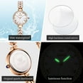 thumbnail image 6 of OLEVS Watches for Women Fashion Dress Analog Quartz Rose Gold Plated Stainless Steel Waterproof Luminous Luxury Ladies Watches Women Wrist Watches Gift Relojes para Mujer Pink/Purple/Green/Blue, 6 of 14