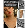 thumbnail image 4 of FaithHeart Snake Chain Necklace for Women Men Sturdy Waterproof Stainless Steel Replacement Rope Italian Chain for Pendant Birthday Jewelry Gift 2MM 16 Inches, 4 of 13