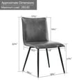 thumbnail image 5 of Duhome Elegant Lifestyle Faux Leather Dining Chairs Set of 4, Dining Room Chairs with Black Metal Legs for Kitchen Gray, 5 of 9