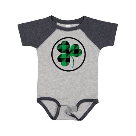 

Inktastic St Patricks Buffalo Plaid Shamrock Gift Baby Boy or Baby Girl Bodysuit