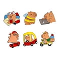 thumbnail image 3 of Handmade Brooches Cuteness Capybara Pins Cartoon Clothing Jewelry, 3 of 11