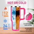 thumbnail image 4 of czcpp-40 oz Gobelet avec Poignée, Gobelet Réutilisable sous Vide, Gobelet Isolé avec Couvercle et Pailles, Tasse Isolée, Maintient le Froid et la Glace pendant des Heures, Porte-Gobelet de Voiture (Rouge Rose), 4 of 4