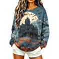 thumbnail image 4 of Meichang Halloween Sweatshirt Women Halloween Graphic Sweatshirt Crewneck Cute Pullover Sweatshirts Oversized Long Sleeve Festival Pullover, 4 of 8