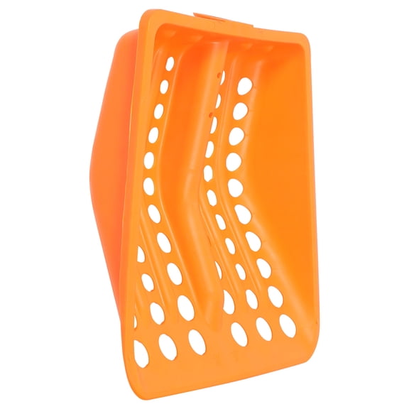 HEANUJJ Orange Plastic Snow Shovel with Scoop for Outdoor Snow Removal and Yard Waste Sorting, and Lightweight
