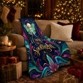 thumbnail image 3 of Own Spotlight Luna Moth Celestial Art, Cozy Typography Art Scene, Warm Flannel Blanket for Living Room and Reading Nook, Art Lovers Housewarming Gift, Fantasy Home Decor, 3 of 9