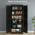 thumbnail image 4 of HOMCOM Kitchen Pantry Storage Cabinet, 6-tier Pantry with 4 Doors, Black, 4 of 10
