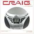 thumbnail image 3 of Craig Bluetooth CD/Radio Boombox, Silver, CD6925BT, 3 of 7