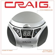 Craig Bluetooth CD/Radio Boombox, Silver, CD6925BT