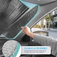 thumbnail image 6 of BDK Good Vibes Beach Wave Front Windshield Sunshade Accordion Folding Style Auto Shade for Car Truck SUV Van Blocks UV Rays Sun Visor Protector Easy Setup Keeps Your Vehicle Cool - 58 x 27 inches, 6 of 7