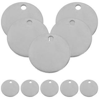 Stamping Blank Tags 6-25mm Round with Hole Stainless Steel Blanks