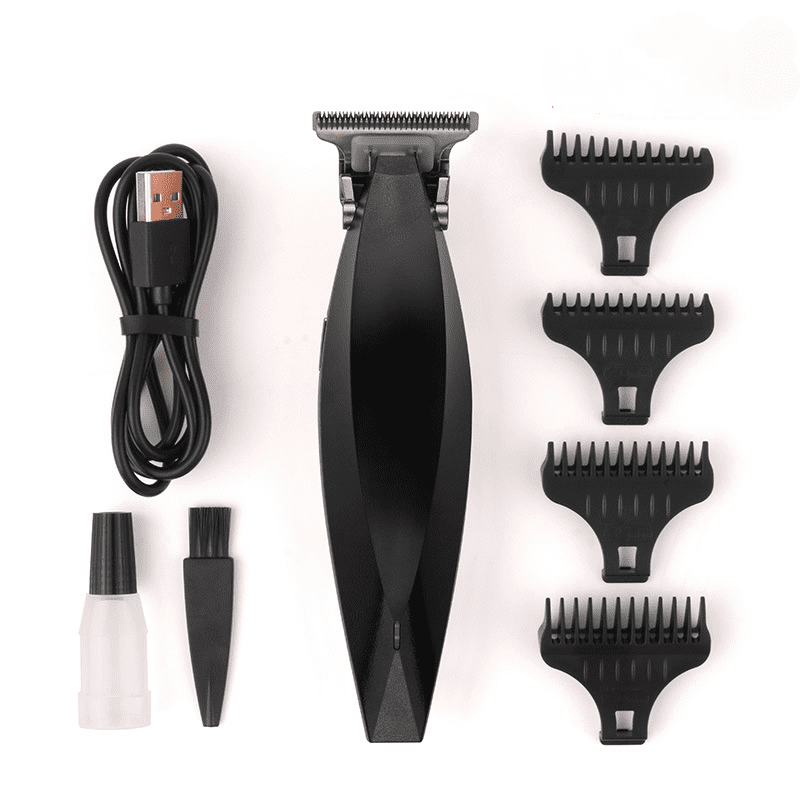 Professional Barber Hair Trimmer Electric Hair Clipper Cordless Shaver Trimmer   Hair Cutter Beard Trimmer Beard Clipper——Black 