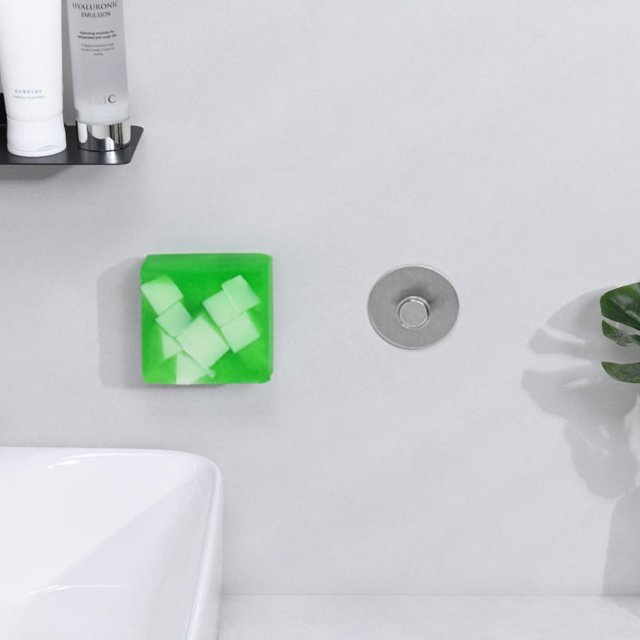 Jabonera de acero inoxidable 304 para baño, montaje en pared, con drenaje y sin clavos