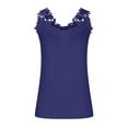 thumbnail image 4 of AherBiu Summer Tank Tops for Women Lace Strap Sleeveless V Neck Casual Comfy Tanks Solid Color, 4 of 6