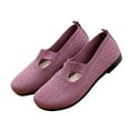 thumbnail image 2 of AUDeals Women Soft Sole Shoes, Breathable Casual Slip On Shoes, Non Slip Low Top Platform Shoes for Work and Travel (Purple, 6.5), 2 of 8