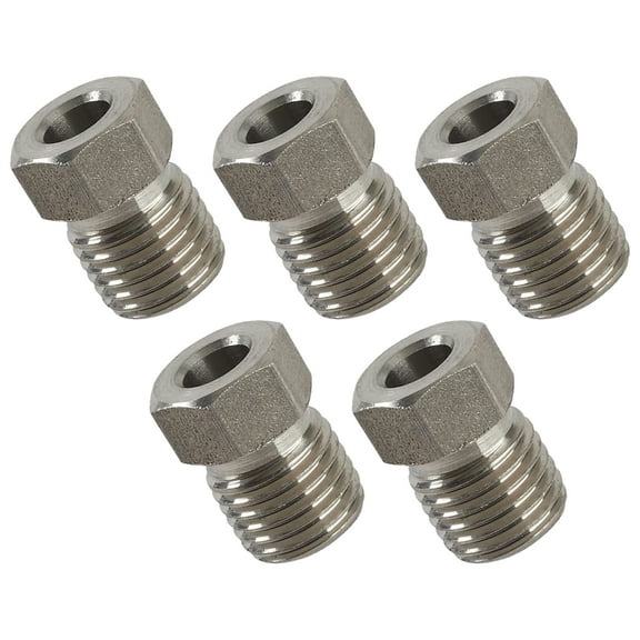 Stainless Steel 3/8 Inch Fitting Tube Nut, 3/16 Tubing, 5 Pack