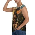 thumbnail image 3 of Xecao Flower Field Poodle Print Men's Tank Top: Sleek Sleeveless Tee for Casual Sports and Beach Occasions-Large, 3 of 7