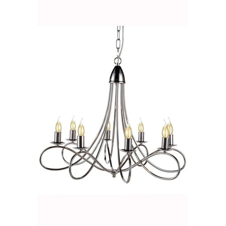 Lyndon Furniture New Product Elegant Lighting & Furniture The Lyndon Collection 8 Light Finest Crystal Pendant Ceiling Fixture in Polished Nickel Finish 1452D28PN Sold By VaasuHomes ()