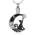 thumbnail image 4 of Moon Cat Pet Memorial Cremation Jewelry for Ashes Urn Necklace Lockets for Cat Ashes Holder Keepsake Pendent for Ashes and Chain, 4 of 5