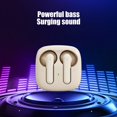 thumbnail image 5 of Wireless Earbuds, Bluetooth 5.3 Headphones HiFi Stereo, Bluetooth Earbuds with ENC Noise Cancelling Mic, IP7 Waterproof in Ear Earphones, 48H, LED Display Ear buds for Pad Phones Workout Sports,Beige, 5 of 6