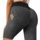 thumbnail image 3 of Gibobby Leggings cortos de yoga para mujer Pantalones cortos de glúteos ajustados Pantalones de yoga de 2 piezas para deportes de levantamiento de muj(Negro,M), 3 of 5