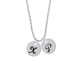thumbnail image 2 of Delight Jewelry Silvertone Large Script Letter - X - 3/4'' Disc - Silvertone Script Initial Disc - P - Charm Necklace, 20"+3", 2 of 4