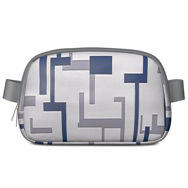 Bauhaus Style Belt Bag – Abstract Geometric Fanny Pack with Color Block Pattern and Minimalist Modern Aesthetic
