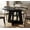 Black, variant on 47" Round Dining Table for 4 to 6 Person, Farmhouse Kitchen Table with Under-Table Storage Shelf, Solid Wood Construction for Dining Room, Living Room, Black