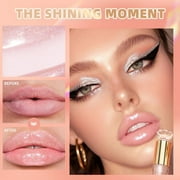 Lip Gloss, Translucent Lip Gloss, Moisturizing Lip Gloss with Fine Shimmering Pearl, Portable Sparkling Lip Gloss for Enhanced Color and Hydration