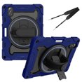 thumbnail image 1 of XYX 3in1 Rotating Stand Case for Honor Tab V7 Pro 11 inch with Hand/Shoulder Strap, Shockproof Rugged, Navy Blue, 1 of 7