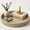 Beige Resin, variant on Round Beige Resin Serving Tray For Coffee Table Living Room Home Centerpiece