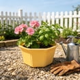 thumbnail image 4 of Shallow Succulent Plant Pots, Shallow Planter with Tray and Drainage Holes, Decorative Plastic Planters for Indoor and Outdoor Gardening, Succulent pots for Succulents Cactus and Herbs, 4 of 6