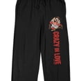 thumbnail image 2 of Looney Tunes Taz "Crazy In Love" Men's Black Sleep Pajama Pants, 2 of 4