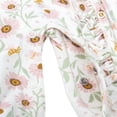 thumbnail image 6 of Baby Essentials 0 Months Newborn Girls Romper Footie Gift Set with Headband, Blanket & Wooden "Welcome Sweet Girl" Announcement Sign in Daisy Pink, 6 of 7