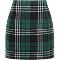 thumbnail image 1 of Falda a cuadros de cintura alta para mujer Verde (Green 01) M Verde (Green 01) M Xishao ropa, 1 of 2