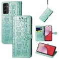 thumbnail image 1 of Funda Cartera FOXDOCK para Samsung Galaxy A14 5G , Flip PU con Relieve de Gatos y Perros, Tarjetero y Soporte, 1 of 6