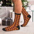 thumbnail image 7 of Vsdgher Fall Buffalo Plaid Unisex Crew Socks Lightweight Breathable Ventilation Ankle Socks, Mid-calf socks for Daily, 7 of 7