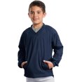 thumbnail image 5 of Sport-Tek ®  Youth V-Neck Raglan Wind Shirt. Yst72 S True Navy, 5 of 5