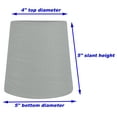thumbnail image 2 of MERIVILLE Linen Clip-On Chandelier Lamp Shades, 4 x 5 x 5 in, Gray, Set of 6, 2 of 6