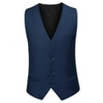 thumbnail image 6 of Cloudstyle Men's 3-Piece 2 Buttons Slim Fit Solid Color Jacket Smart Wedding Formal Suit, 6 of 7