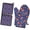 Pioneer Flower Floral-2, variant on Pioneer Flower Floral Print Pattern 2-Pack Oven Mitts Set, Heat Resistant Kitchen Gloves, 7.7" X 12"