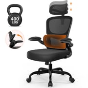 COOLHUT Ergonomic Office Chair, High Back Mesh Desk Chair with Lumbar Support and Adjustable Headrest, Swivel Home Office Chair, Computer Gaming Chair, 400lbs, Black