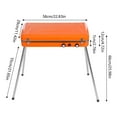 thumbnail image 5 of Outdoor Gas Grill with Stand, Orange, 5860 BTU x 2, High-Quality Steel Construction, Foldable Windscreen, Ideal for 3-7 Person Groups, 5 of 20