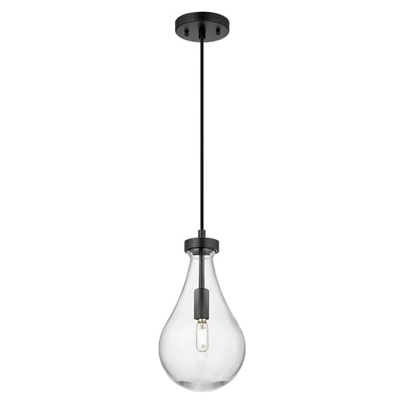 451-1P-BK-G451-7CL Innovations Lighting Owego - 1 Light Cord Hung Pendant-7 Inch Wide and 12.25 Inch Tall-Matte Black Finish-Clear Glass Color