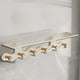 thumbnail image 4 of Perchero de madera de aleación montado en la pared | 5 o 6 ganchos | Organizador de perchas de ropa resistente para entrada, cocina, baño, dormitorio | Beige | Estante de almacenamiento que ahorra, 4 of 6